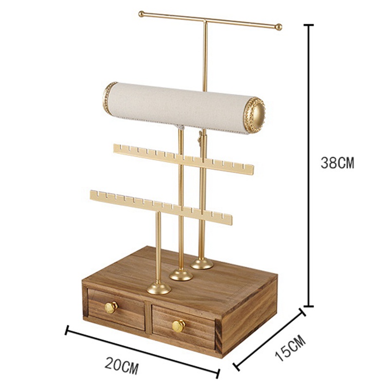 Giá Đỡ Trưng Bày Trang Sức 4 Tầng Bằng Gỗ
