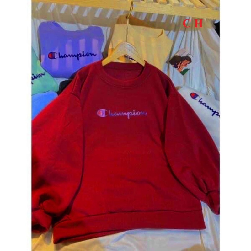 Áo Thun Dài Tay Cổ Tròn Cham Đủ Màu - Áo Sweater Nỉ Bông thu đông dày dặn form rộng tay bồng Nam Nữ mặc đôi nhóm giá rẻ