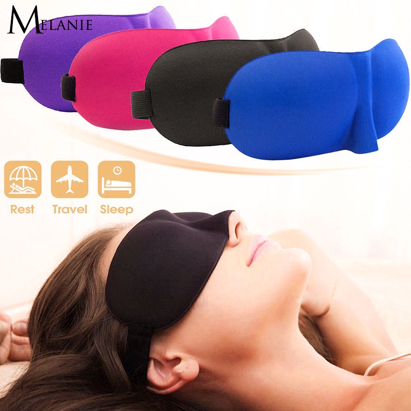 Mặt nạ che mắt ngủ thiết kế mềm có miếng đệm 3D dành cho nghỉ ngơi/ đi du lịch