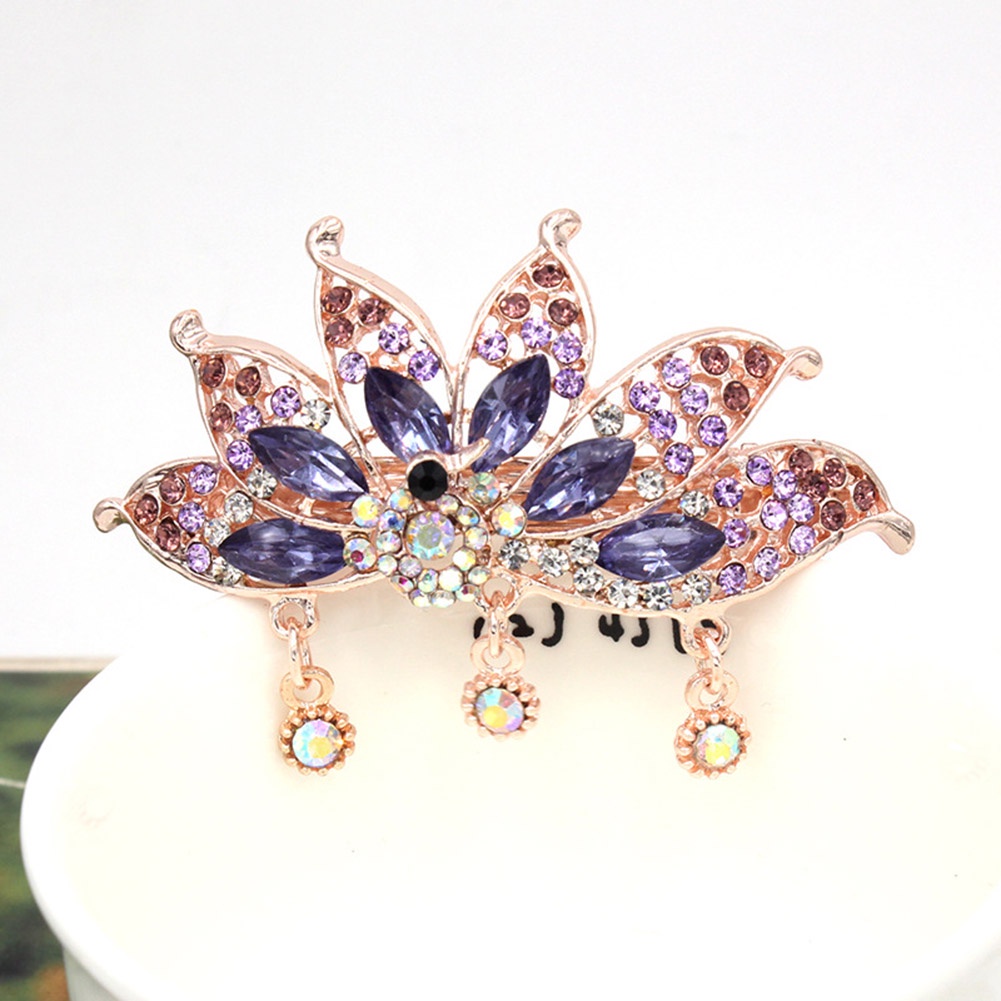 Kẹp tóc hình hoa/ bướm đính đá lấp lánh phong cách thanh lịch