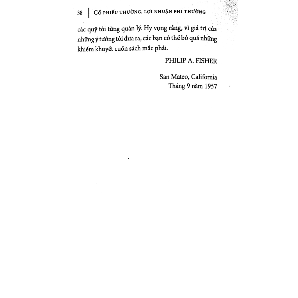 Sách - Cổ Phiếu Thường Lợi Nhuận Phi Thường