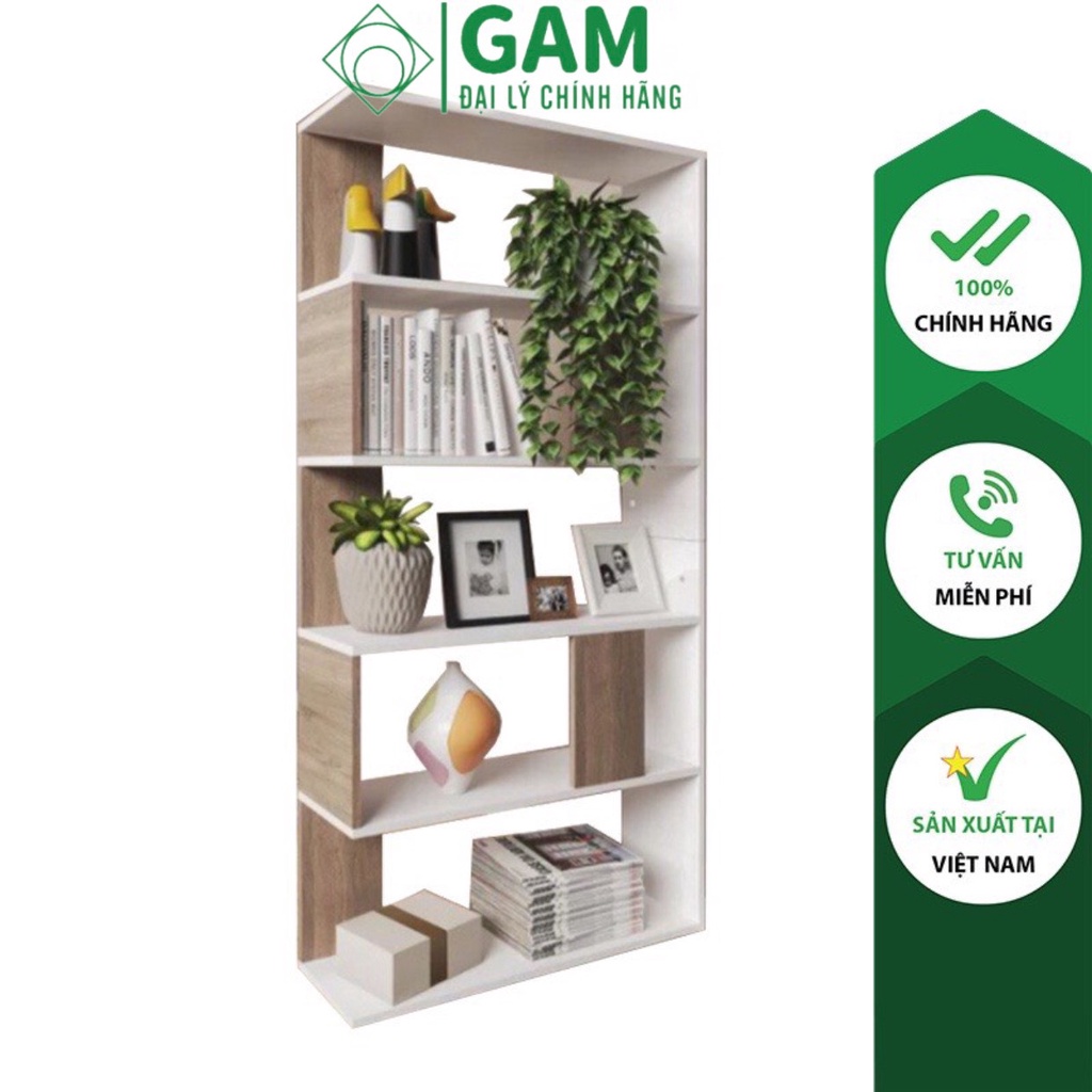 Kệ sách gỗ, kệ sách nhiều tầng thông minh phù hợp với bàn làm việc, giá sách cho bàn máy tính - GP105