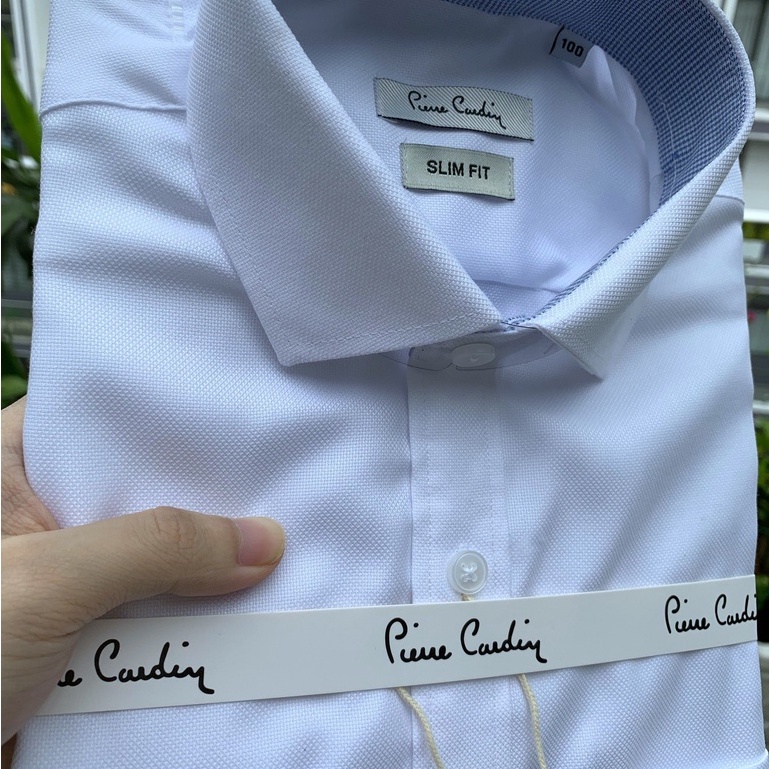 Áo sơ mi nam Màu Trắng Pierre Cardin An Phước tay dài có túi công sở, chất vải Lỗ Kim cao cấp, mềm mát Chính Hãng