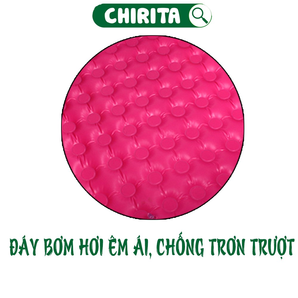 Bể Bơi Cho Bé 2 Tầng MÀU HỒNG Kích Thước 1M20 - TẶNG Kèm Máy Bơm Điện 2 Chiều Cao Cấp CHIRITA