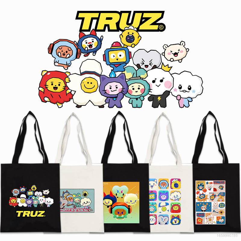 Truz Túi vải Sức Chứa Lớn In Họa Tiết Hoạt Hình Sáng Tạo Thời Trang Cho Nữ Sinh Sh