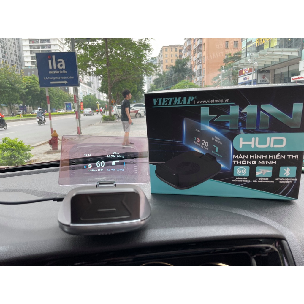 VIETMAP HUD H1N - Hud Dẫn Đường CẢNH BÁO Camera- Giao Thông- Báo Tốc độ- Hàng Chính Hãng