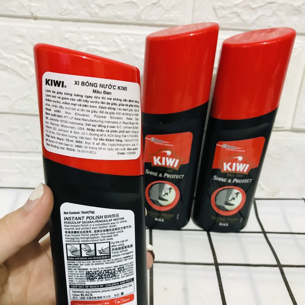 Xi Nước Đánh Giày KIWI Màu Đen/ Nâu 75ml