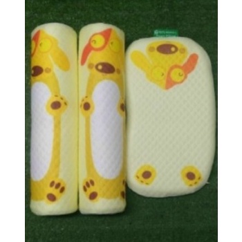 Sét 3 món gối nằm ruột cao su non thiên nhiên cao cấp bảo vệ an toàn cho bé sơ sinh