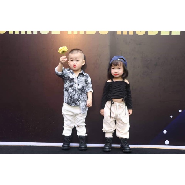 Áo sơ mi lụa cho bé