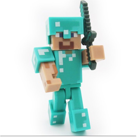 Mô hình minecraft steve giáp kim cương chính hãng Mojang