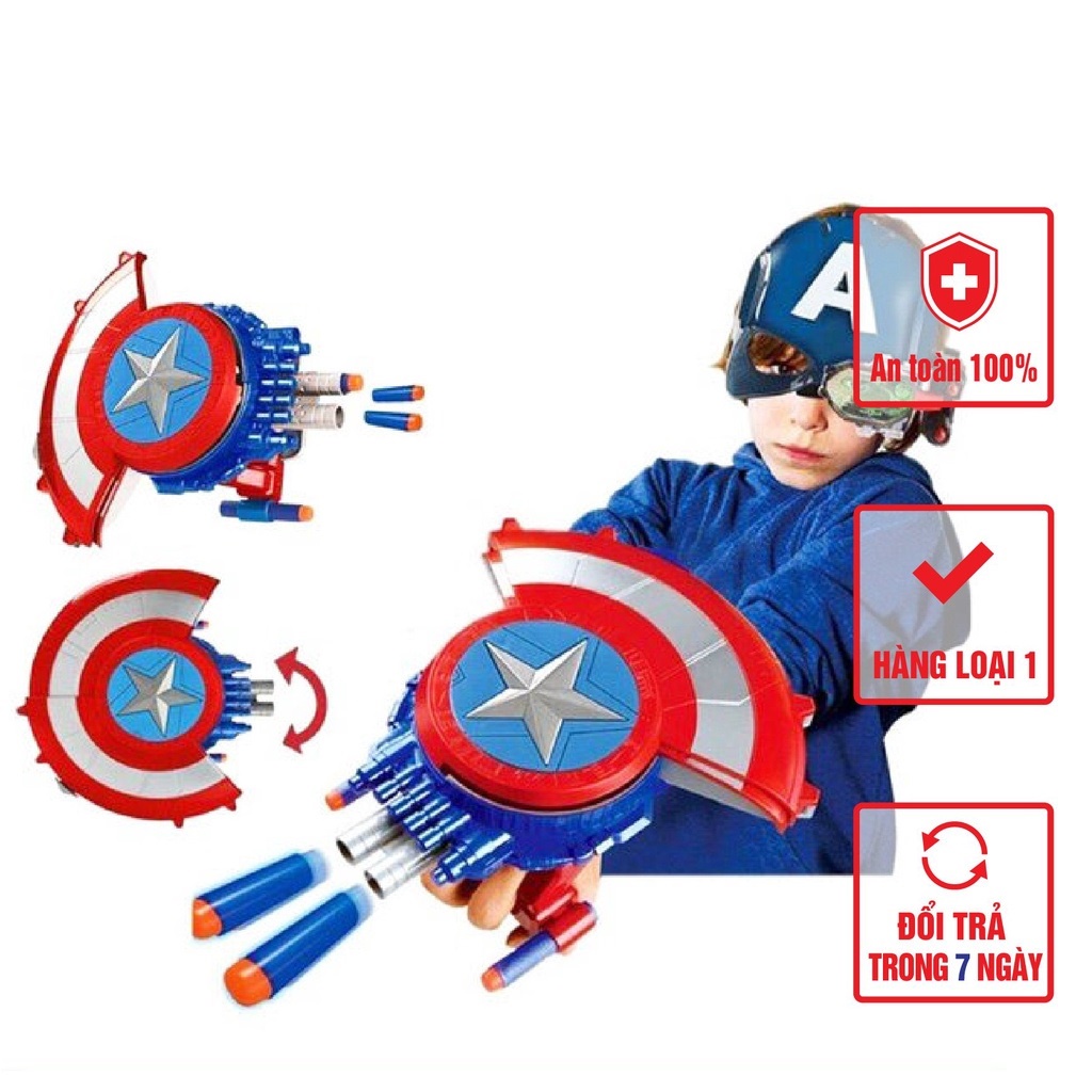 Đồ chơi khiên đội trưởng mỹ. Khiên Captain America đồ chơi siêu nhân Marvel Avengers cho bé