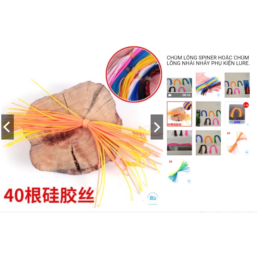 TUA NHÁI NHẢY / CHÙM LÔNG SPINER / NHÁI NHẢY PHỤ KIỆN LURE. MỒI CÂU CÁ