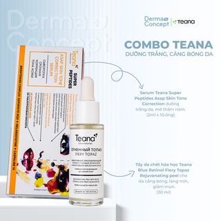 Combo Teana dưỡng trắng, căng bóng da (Peel Teana Blue Retinol + Serum Teana ASAP )