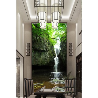 Tranh dán tường 3D thác nước đá 3 BINBIN SN16 (Có in theo yêu cầu)
