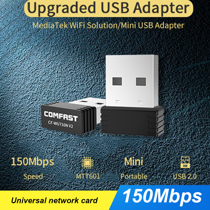 Đầu chuyển đổi Usb Wifi Comfast Cf-Wu710N V2 150mbps Wifi 802.11 N cho máy tính