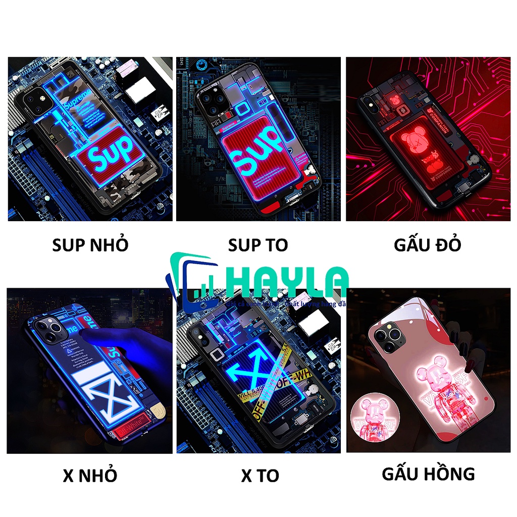 Ốp lưng Iphone nháy đèn LED theo nhịp điệu âm nhạc 6/6plus/6s/6splus/7/7plus/8/8plus/x/xr/xs/11/12/pro/max/promax ODT03