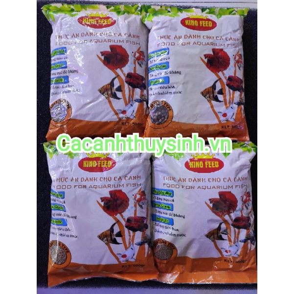 Thức Ăn Cho Cá Cảnh  King Feed bịch 500g