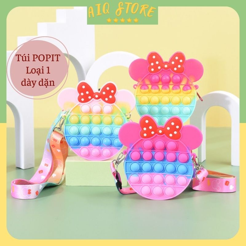 Túi POPIT đeo chéo kèm dây cho bé nhiều hình đáng yêu, túi kì lân mini AIQ cho bé đi chơi, du lịch tiện lợi
