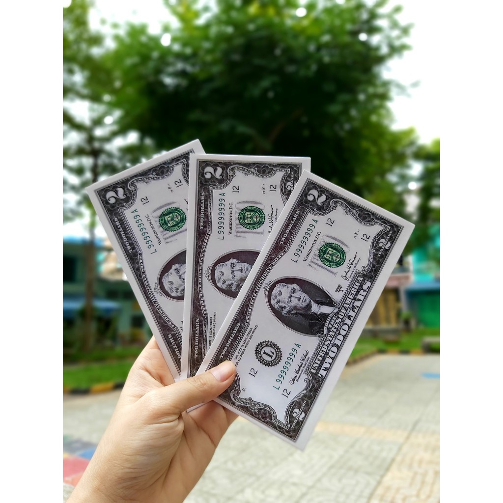 Xấp 10 bao lì xì đô la may mắn