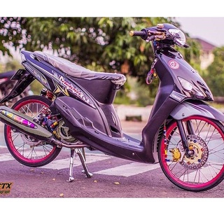 Tem rời yamaha mio amore đời đầu dán xe đen bóng