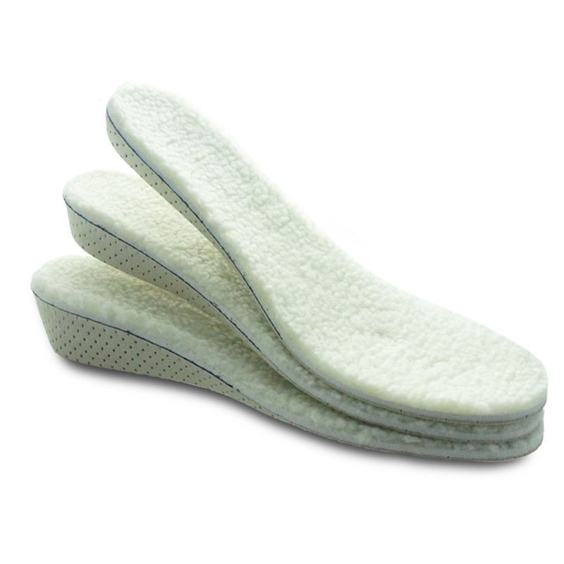 Đế Lót Giày Tăng Chiều Cao Bằng Vải Cashmere Mềm Mại Thoáng Khí Giữ Ấm Mùa Đông Dành Cho Nam Nữ