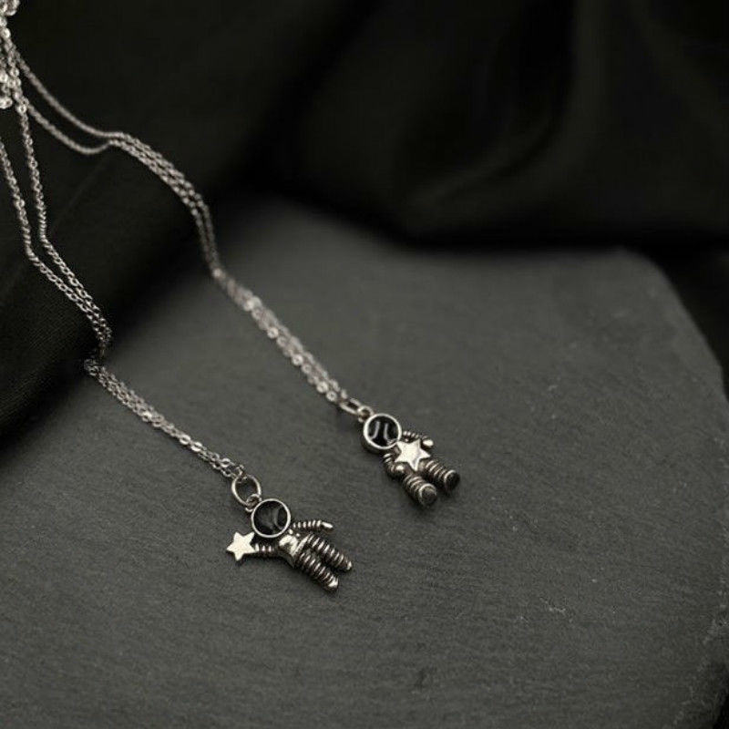 Dây Chuyền Mặt Hình Phi Hành Gia Phong Cách Hàn Quốc Đơn Giản Cá Tính