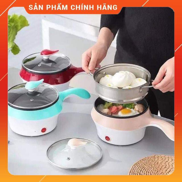 NỒI XÔNG, Nồi lẩu mini có tay cầm có vỉ hấp inox 18cm