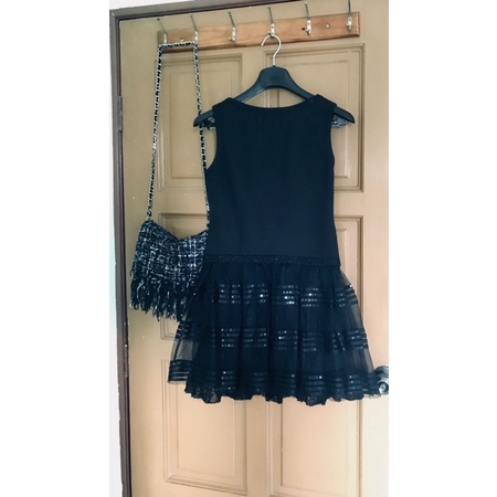 Đầm Tweed Phối ren R&D sz S, new 98%