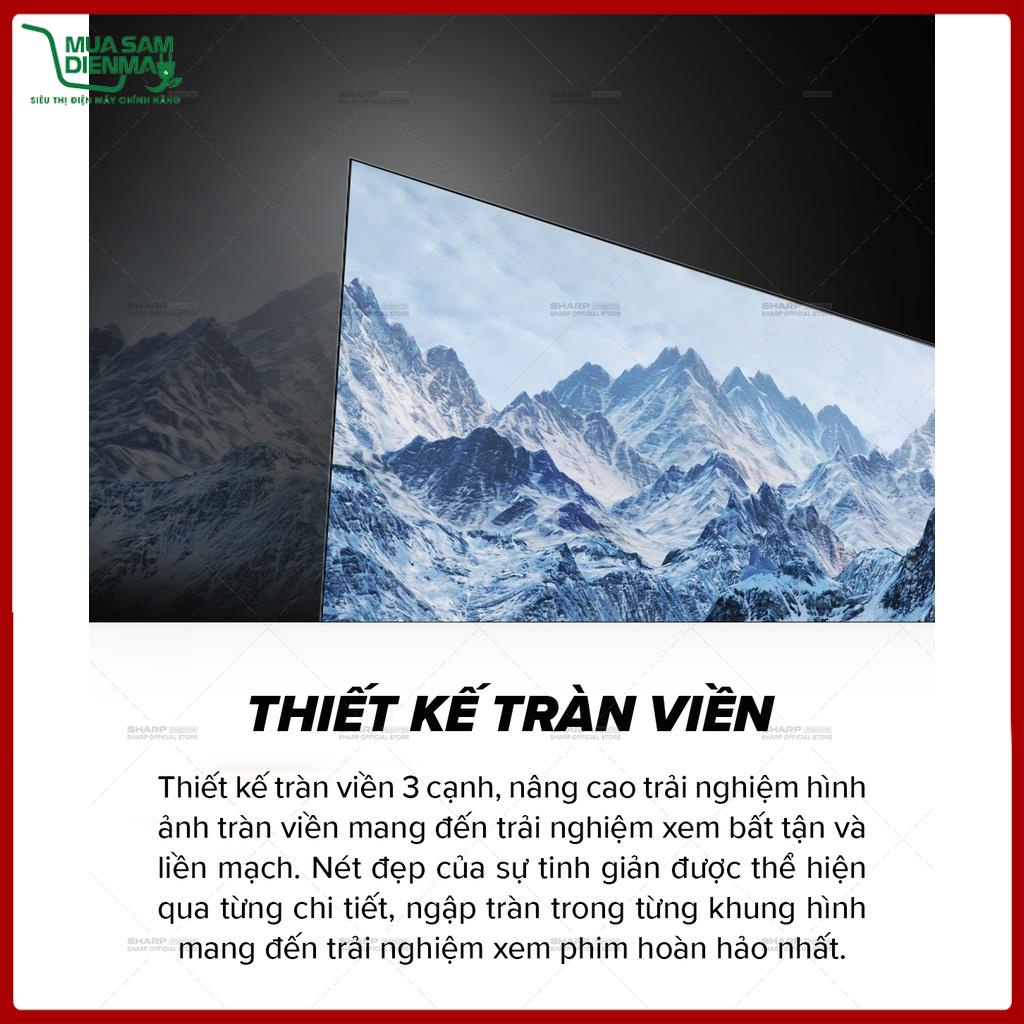 TV LED 4K 4T-C55DJ3X 55inch Sharp - Điều khiển bằng giọng nói Android 10