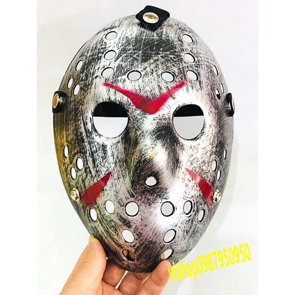 Mặt nạ hóa trang nhân vật Jason Vs Freddy Voorhees màu XI BẠC cổ điển - Thứ 6 ngày 13