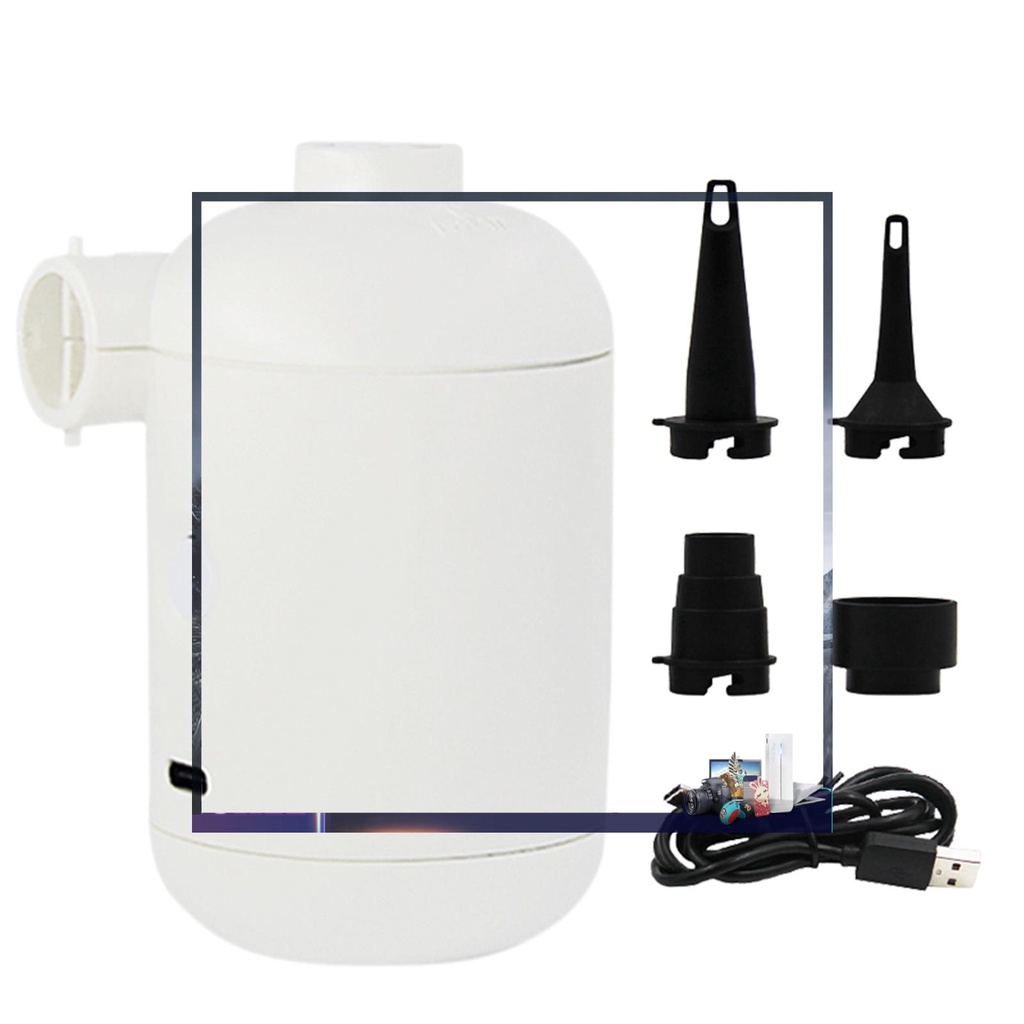 Máy Bơm Hơi Điện Tử Cầm Tay Sạc USB Nhanh Dùng Ngoài Trời