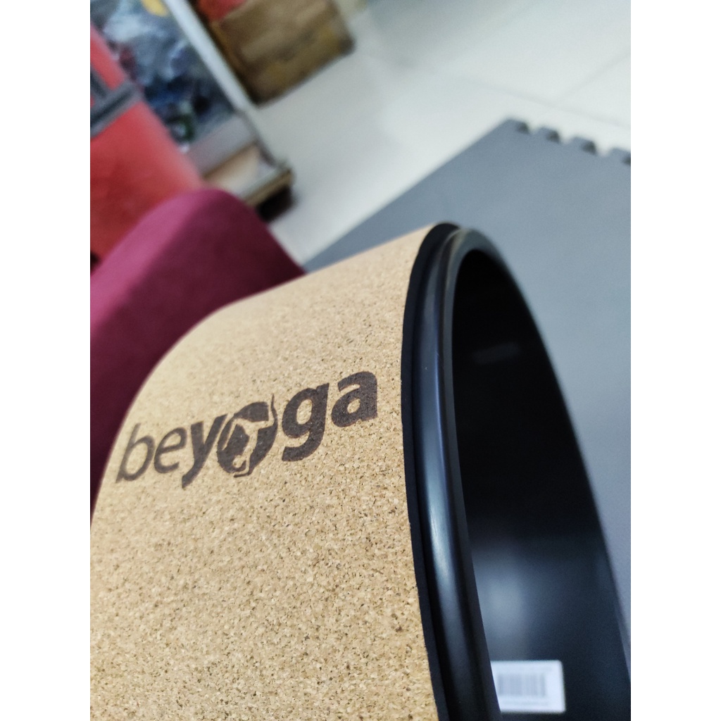 Vòng Tập Yoga Khung Nhựa ABS Cao Cấp, Bọc Gỗ Bần Tự Nhiên, Chống Trơn Trượt, Nhập Khẩu Đài Loan,Hãng beYoga