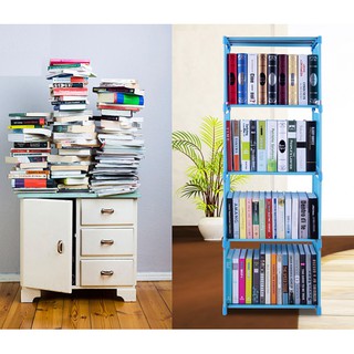 Kệ sách đa năng 4 tầng lắp ghép nhiều màu