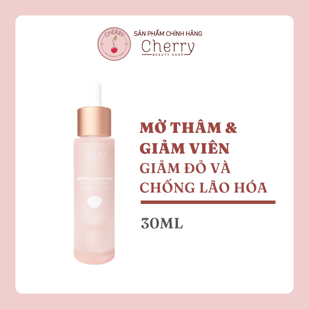 Tinh chất  B3 Zakka Naturals Revival Ampoule Anti Blemish 10% Niacinamide + NAG 30ML