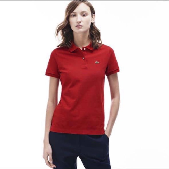 Áo polo trắng đỏ