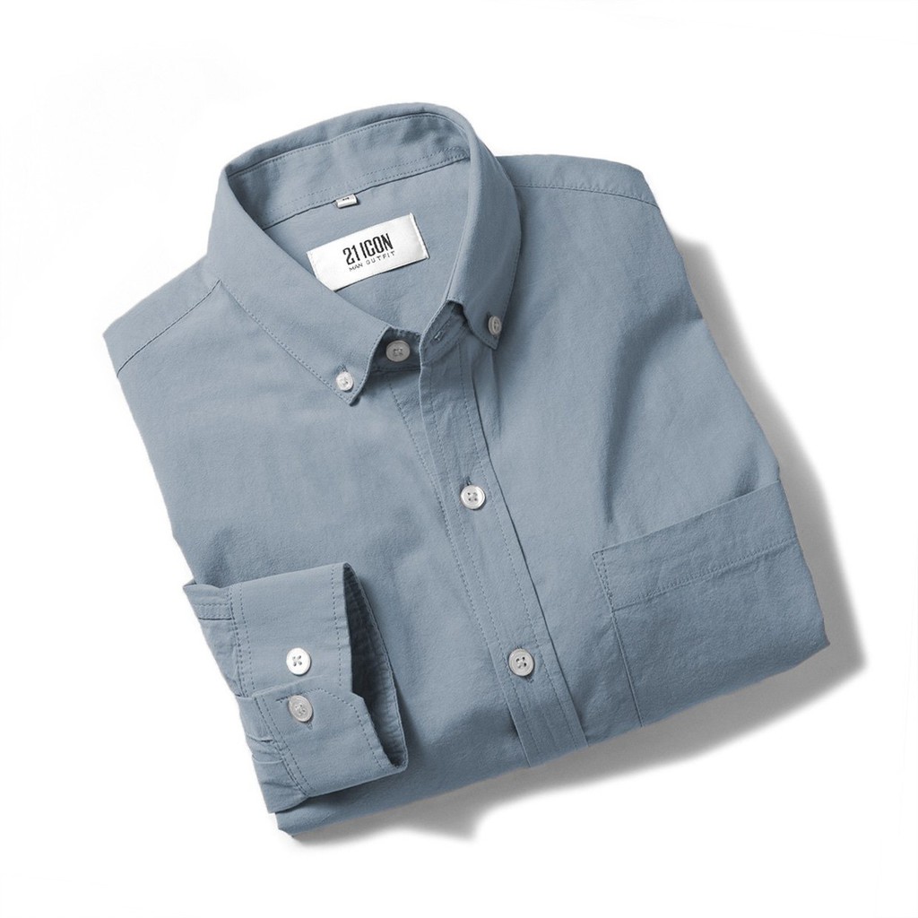 Áo sơ mi nam DOUBLE'D tay dài trơn SE2XD | BigBuy360 - bigbuy360.vn