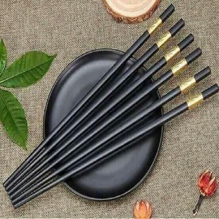 sỉ 1 hộp đũa 10 đôi đũa  mạ vàng
