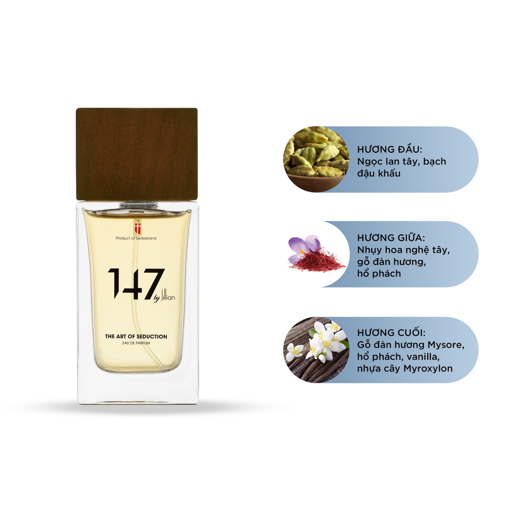 Nước hoa nam 147 by Jillian: The Art of Seduction (EDP) 50ml | Thế Giới Skin Care