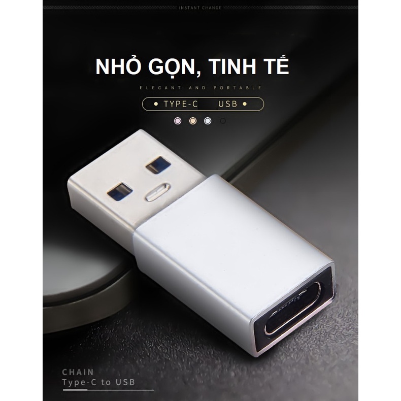 HUB USB Type c to 4 Port USB 3.0 - Cáp chuyển Type C ra 4 cổng USB