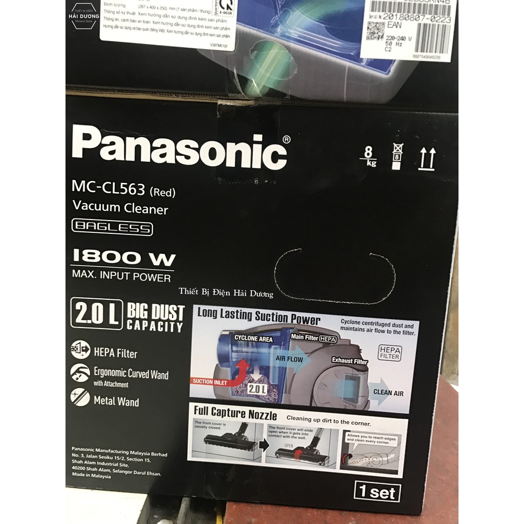 Máy Hút Bụi Panasonic MC-CL563RN46 ( Đỏ ) - Bảo Hành 1 Năm - Hàng Chính Hãng