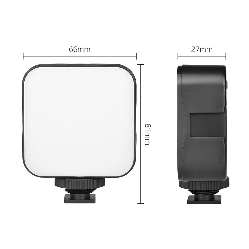 Đèn Led Mini 800lm 6500k Cho Máy Ảnh Gopro 7 8