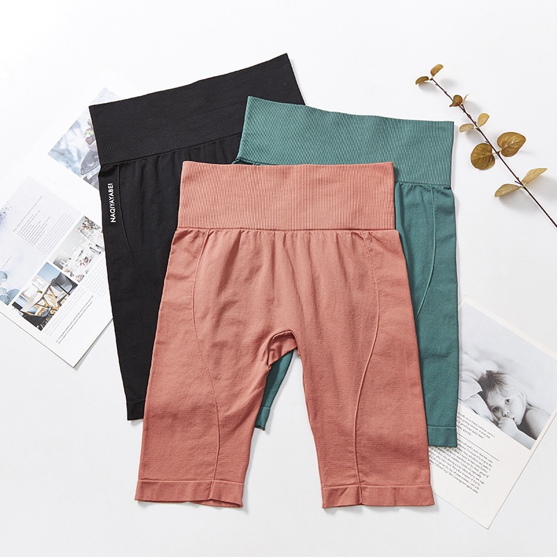 DUNEA Quần tập thể thao dáng ôm màu trơn lưng cao đơn giản tiện dụng cho yoga