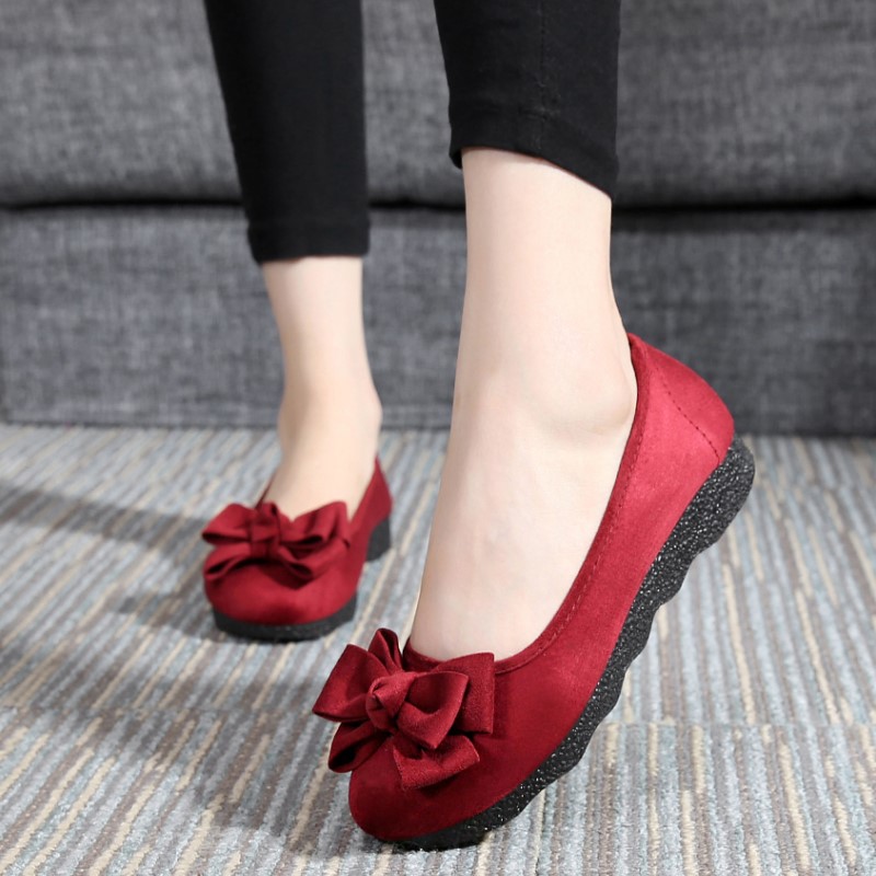 [Form rộng] Giầy búp bê nữ đính nơ dễ thương xinh xắn êm chân