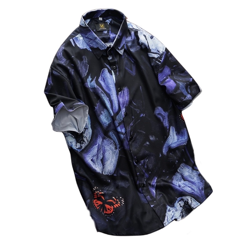 Áo sơ mi nam hoạ tiết tranh sơn dầu Bigsize < 120kg