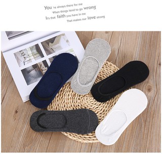 Set 5 đôi tất vớ Nam đi giày lười, có đệm silicon chống trượt TN35