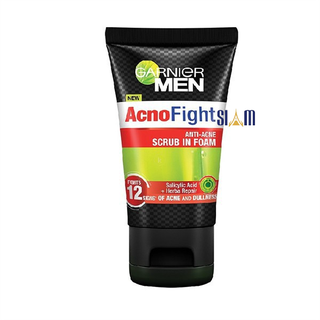 Sữa rửa mặt Garnier Men AcnoFight  (Kiểm soát dầu và làm trắng da) 100ml Thái Lan
