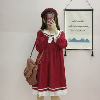 Đầm thủy thủ Retro đỏ