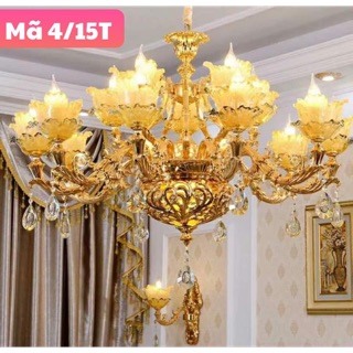 Đèn Chùm Nến 4-15Tay- Kèm Bóng Tiết Kiệm Điện