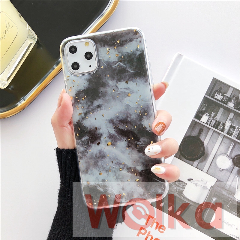 Ốp điện thoại mềm họa tiết lá vàng lấp lánh thời trang cho iPhone 6s 6 7 8 Plus 11 Pro Max X XR XSMax iPhone 12 Pro Max 12Mini | BigBuy360 - bigbuy360.vn