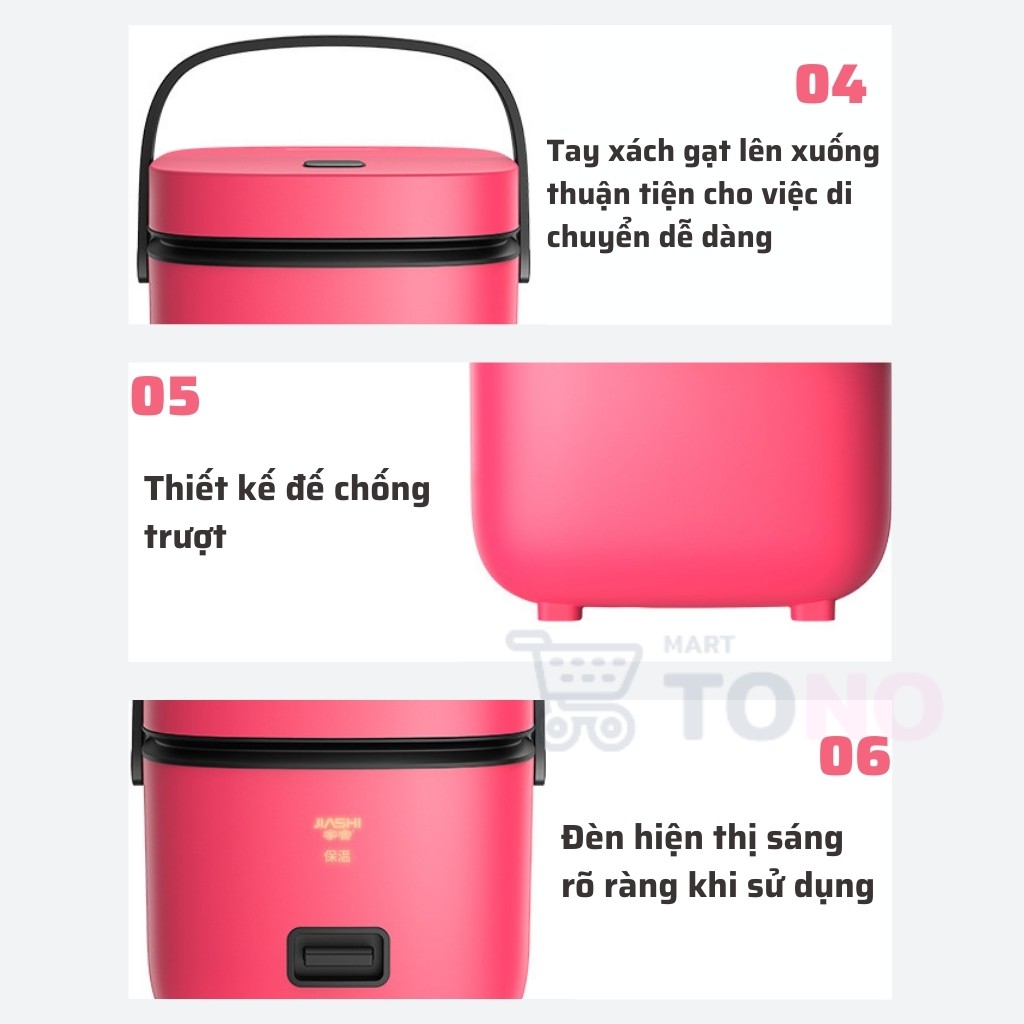 Nồi Cơm Điện Mini Cao Cấp [ Nấu Đa Năng - Nồi Nấu Cháo - Nấu Lẩu ]